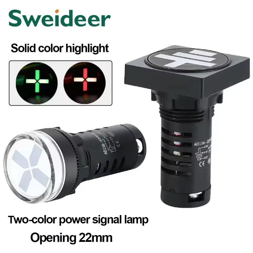 Two-color power signal lamp