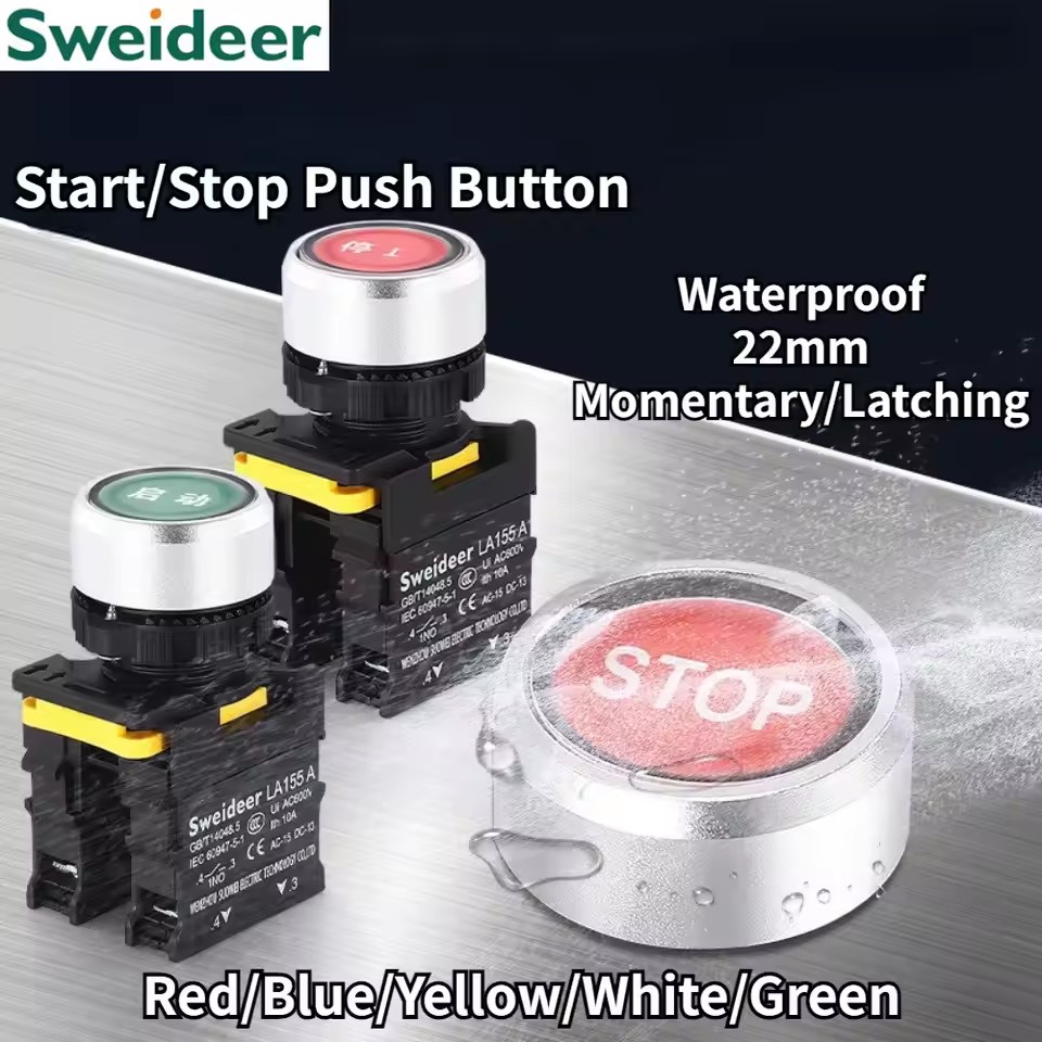 Interruptor de botón a prueba de agua