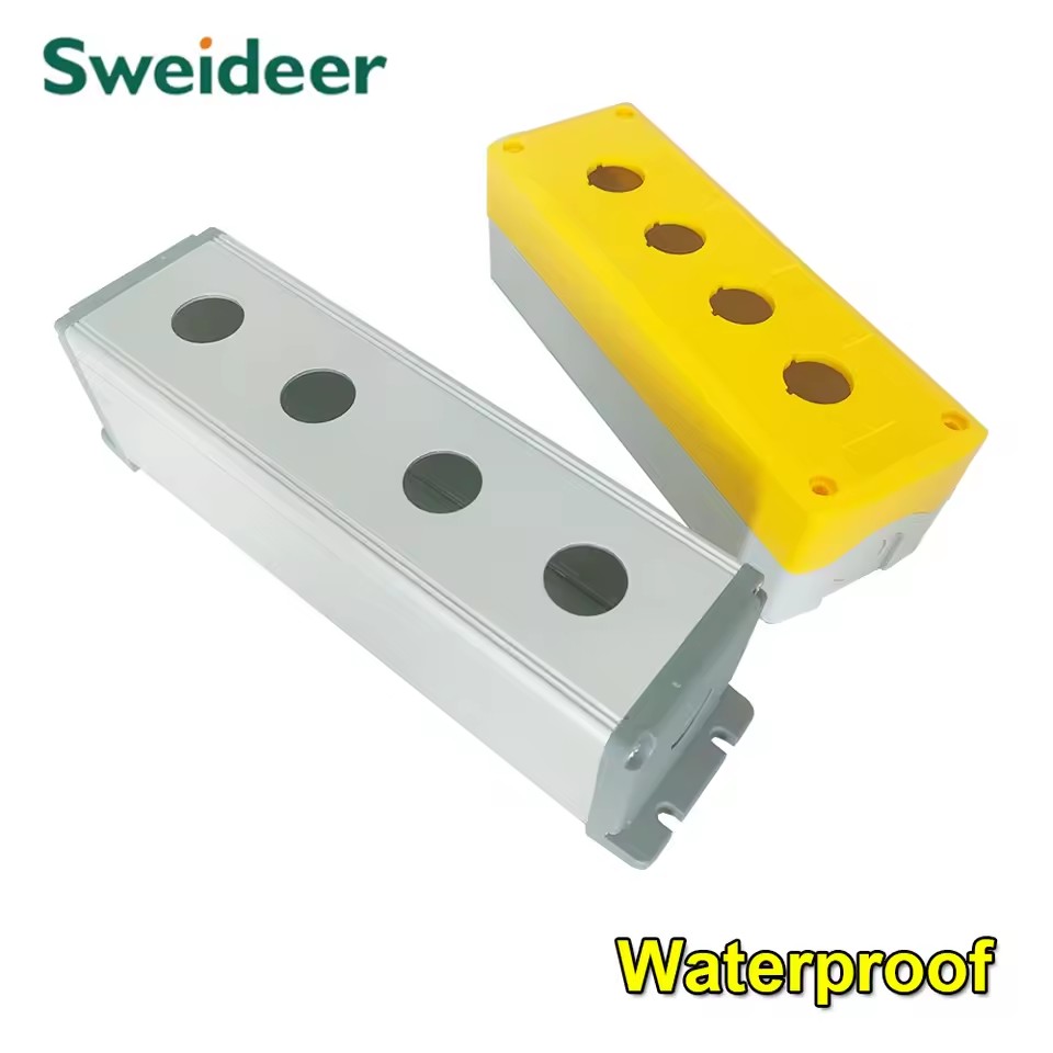 Caja de botones de plástico de Metal