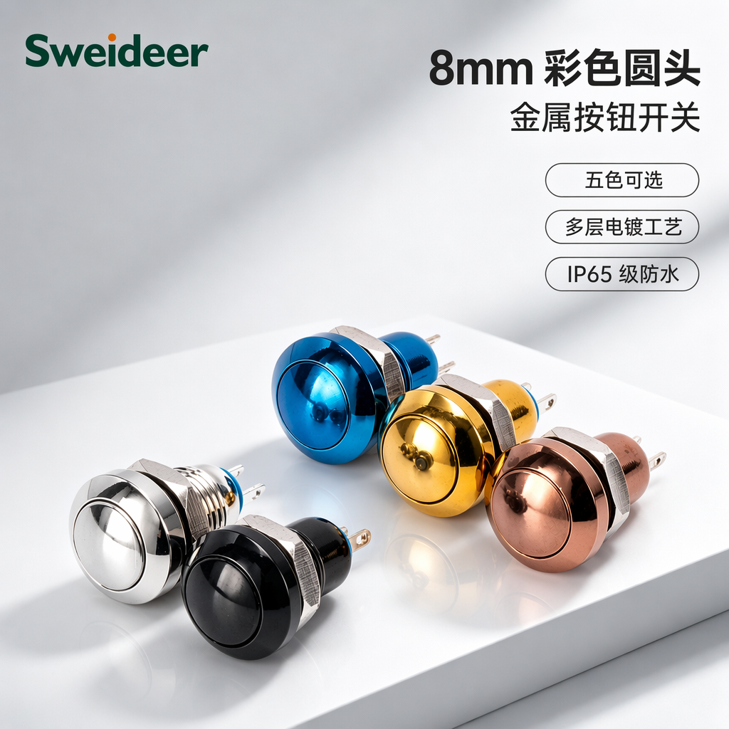 8MM10MM金属按钮开关